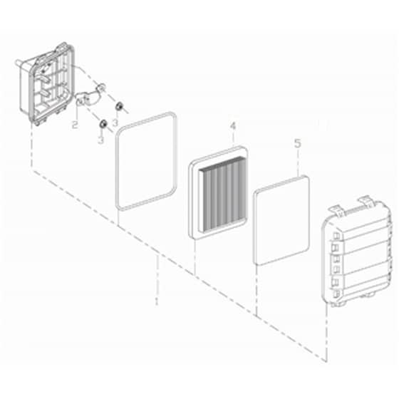 155 - Bertolini Tiller Air Filter Diagram