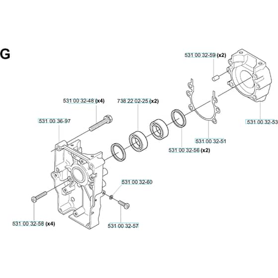 Husqvarna 155 BT - 20053300001-Current - US Crankcase