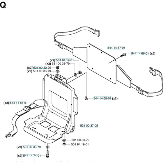 Husqvarna 155 BT - 20053300001-Current - US Harness