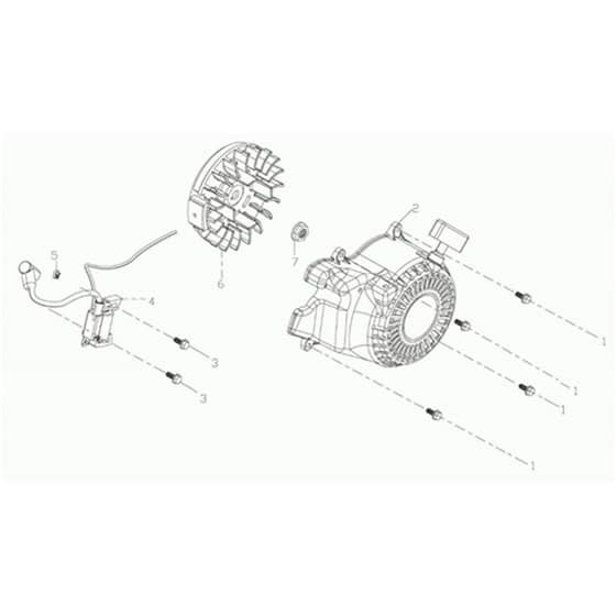 155 - Bertolini Tiller Starter Assy Diagram