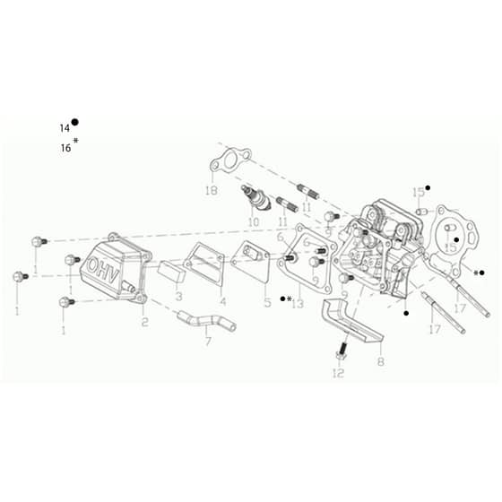 155 - Bertolini Tiller Top cover Diagram