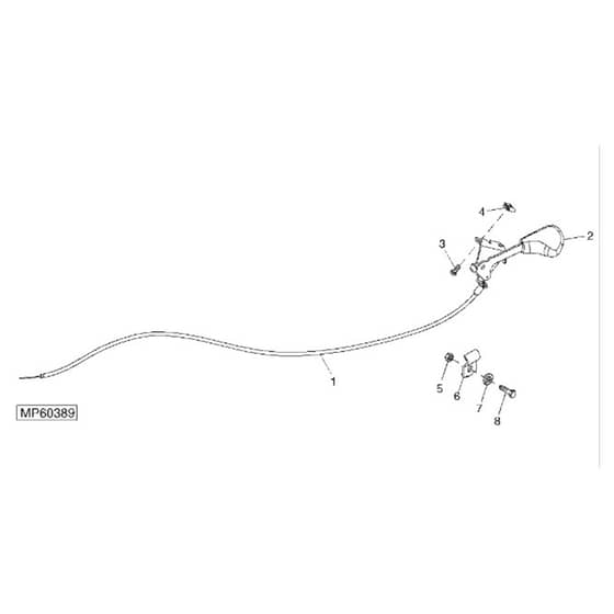 John Deere 1565 - PC10341 - Throttle Control (030001 - ) - ST451984
