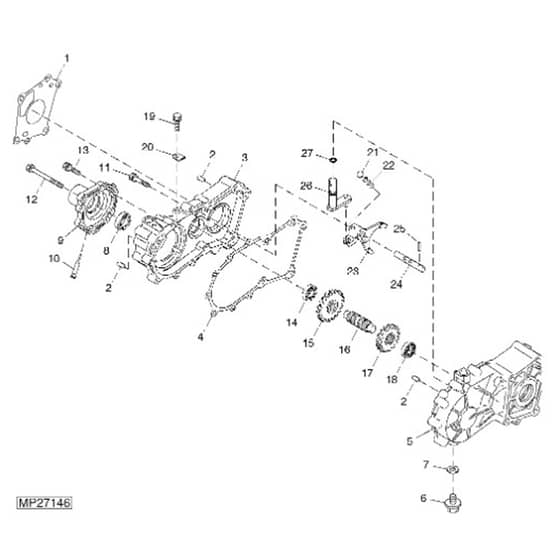 John Deere 1565 - PC10341 - Transaxle Hi/Lo - ST452040