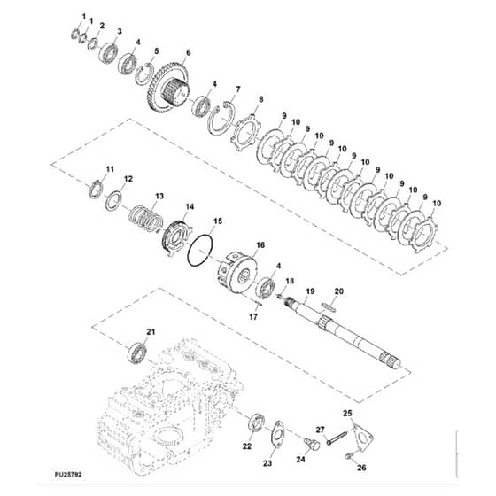 John Deere 1565 - PC10341 - Pto Clutch - ST452047
