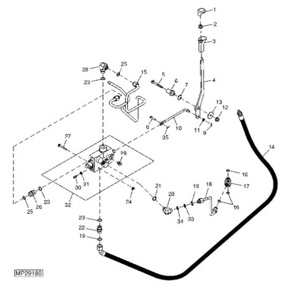 John Deere 1565 - PC10341 - Lift Valve ( - 030000) - ST452062