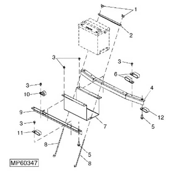 John Deere 1565 - PC10341 - Battery Box/Brackets (030001 - ) - ST452081