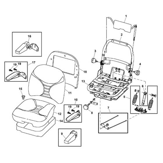 John Deere 1565 - PC10341 - Deluxe Seat - ST452108
