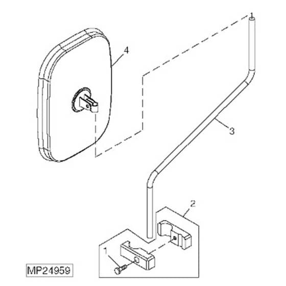 John Deere 1565 - PC10341 - Rear-View Mirror - ST452119