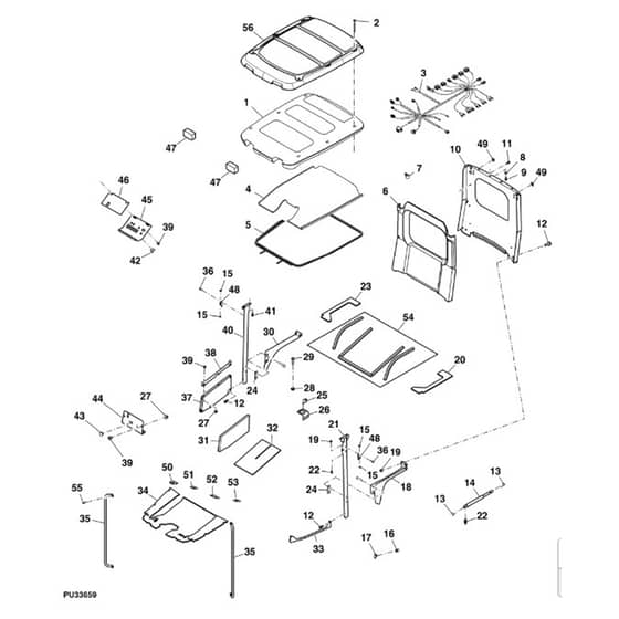 John Deere 1565 - PC10341 - Hard Cab (110001 - ) - ST708210