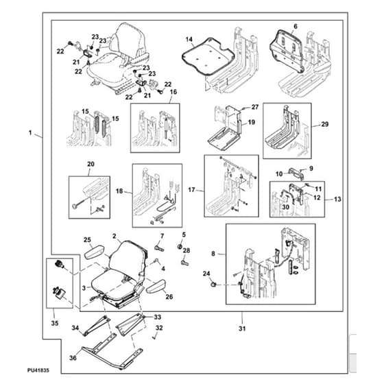 John Deere 1565 - PC10341 - Deluxe Suspension - ST751050
