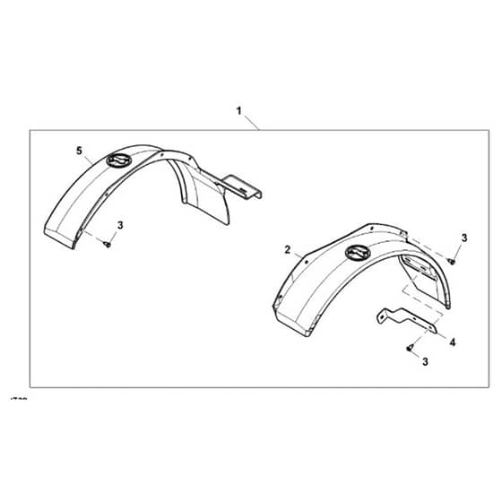John Deere 1570 - PC12158 - Fender Kit - ST1007554