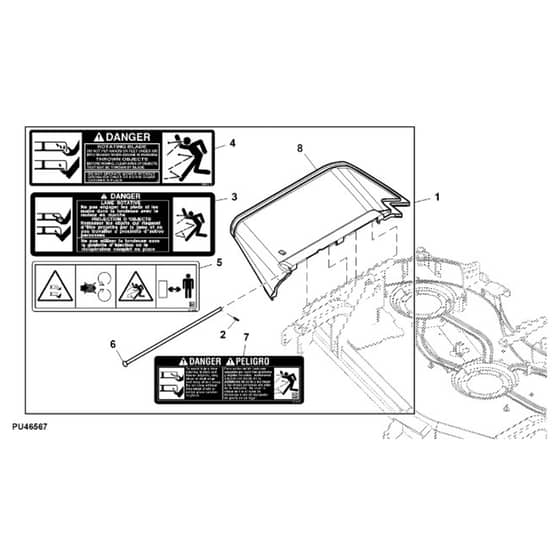 John Deere 1570 - PC12158 - Discharge Chute - ST1017036
