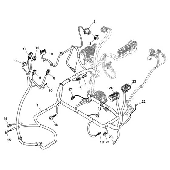 John Deere 1570 - PC12158 - Chassis Wiring (2/3) (070001 - ) - ST1017485