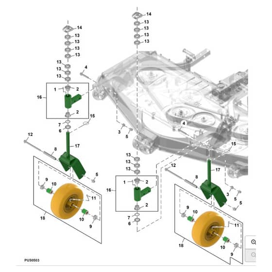 John Deere 1570 - PC12158 - Caster Wheels (100001 - ) - ST1065364