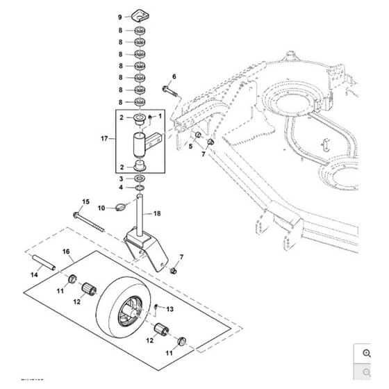 John Deere 1570 - PC12158 - Caster Wheel (090001 - ) - ST1076271