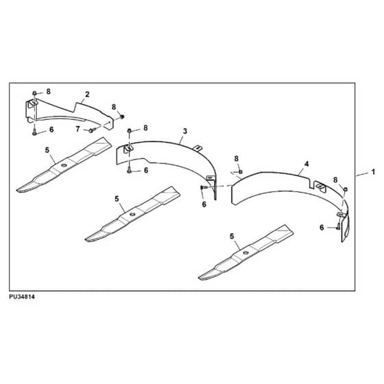 John Deere 1570 - PC12158 - Mulch Kit ( - 069999) - ST764860