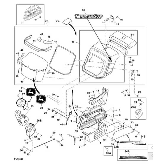 John Deere 1570 - PC12158 - Hood - ST765198