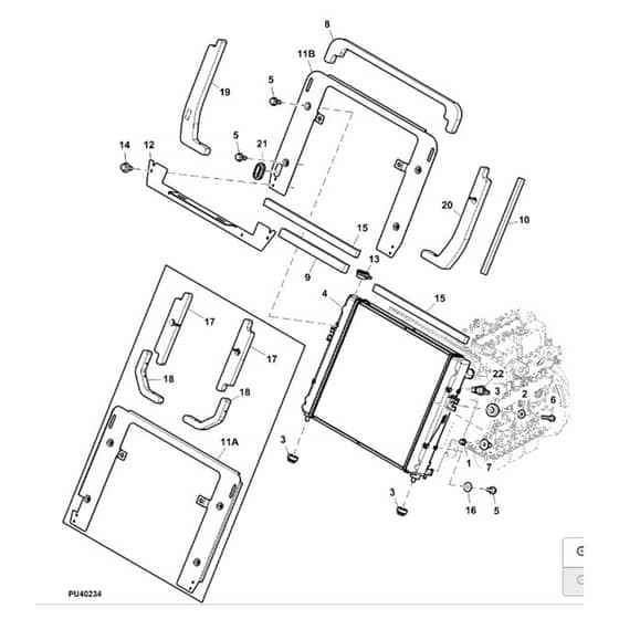 John Deere 1570 - PC12158 - Radiator - ST784018