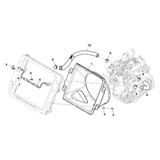 John Deere 1570 - PC12158 - Radiator Mountings - ST784055