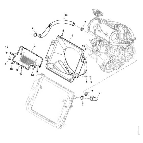 John Deere 1570 - PC12158 - Radiator Mountings - ST784457