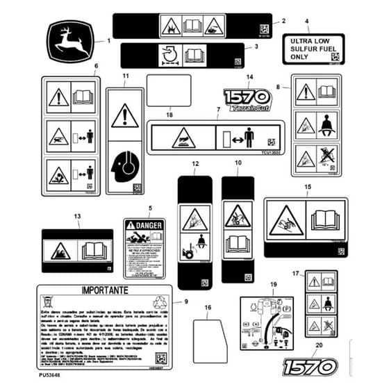 John Deere 1570 - PC12158 - Labels - ST784667
