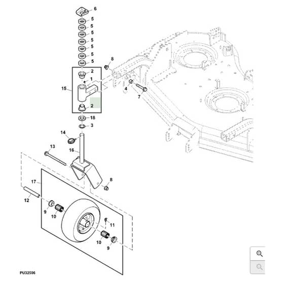John Deere 1570 - PC12158 - Caster Wheel - ST785869