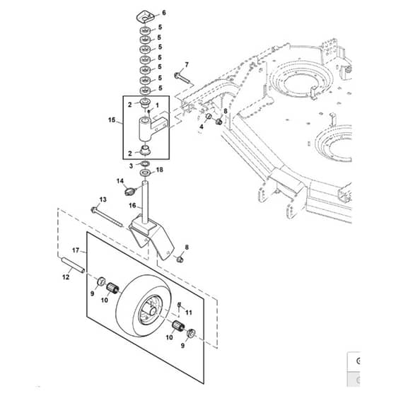 John Deere 1570 - PC12158 - Caster Wheel - ST786097