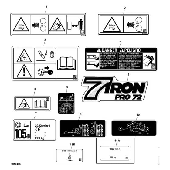 John Deere 1570 - PC12158 - Labels - ST786323