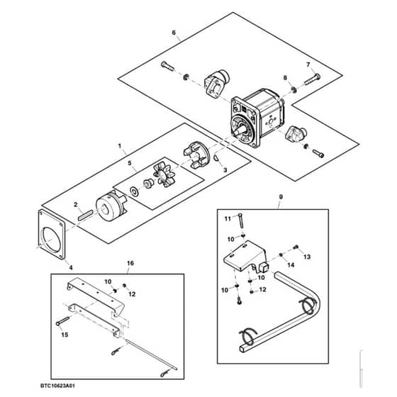 John Deere 1570 - PC12158 - Hydraulic Pump ( - 025000) - ST788433