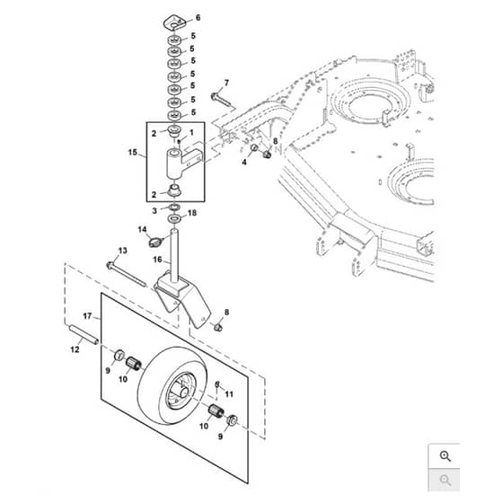 John Deere 1570 - PC12158 - Caster Wheel - ST788691
