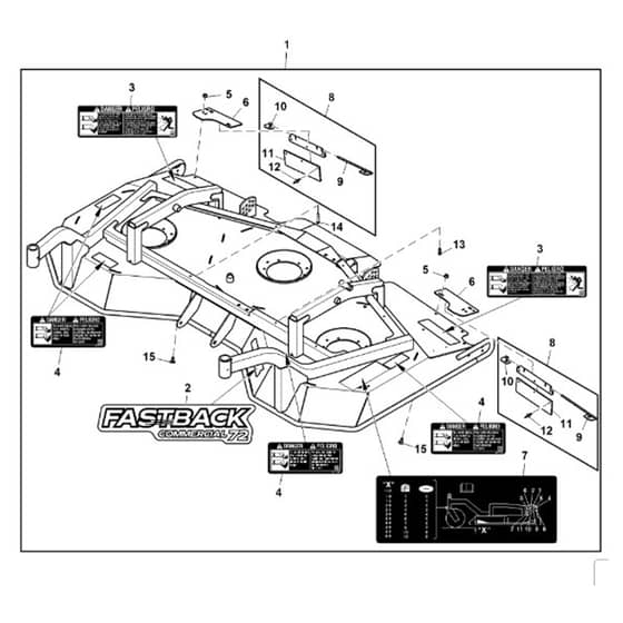 John Deere 1570 - PC12158 - Mower Deck ( - 090000) - ST801322