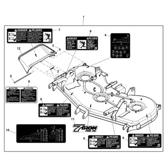 John Deere 1570 - PC12158 - Deck Shell (030001 - ) - ST945942