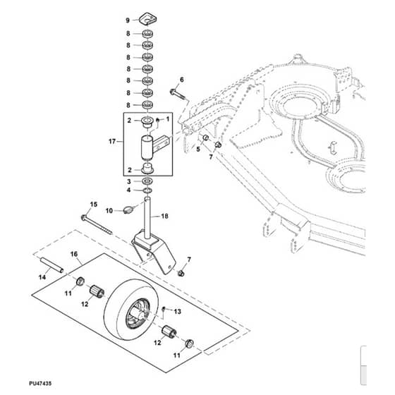 John Deere 1575 - PC12159 - Caster Wheel (090001 - ) - ST1076271