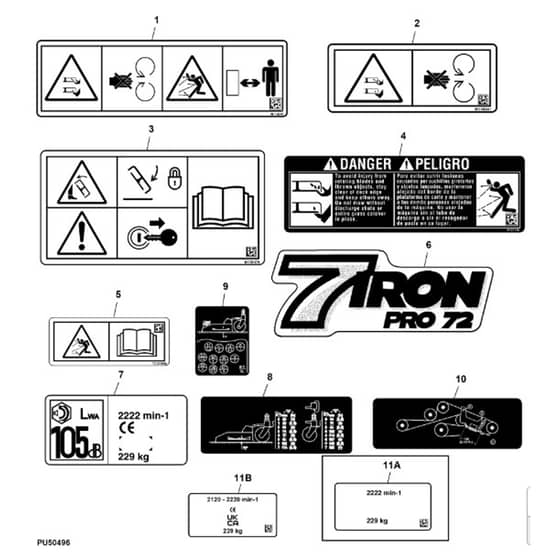 John Deere 1575 - PC12159 - Labels - ST786323