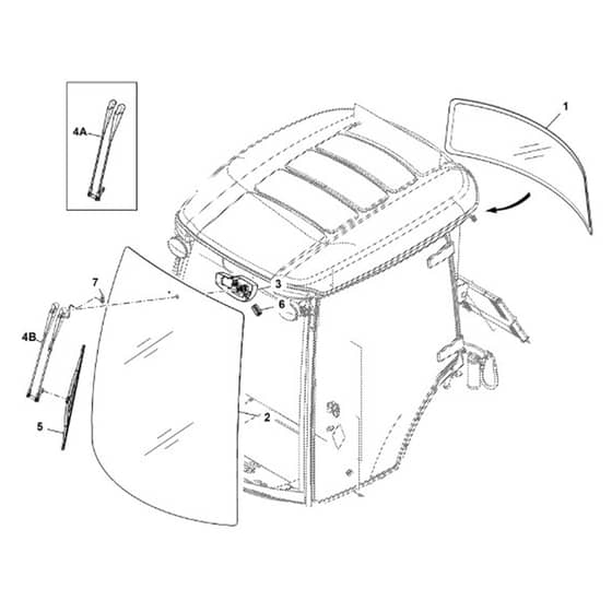 John Deere 1575 - PC12159 - Wiper - ST786654