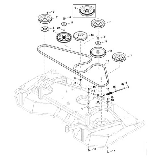John Deere 1575 - PC12159 - Belt Idlers ( - 090000) - ST801240