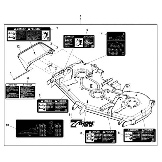 John Deere 1575 - PC12159 - Deck Shell (030001 - ) - ST945942