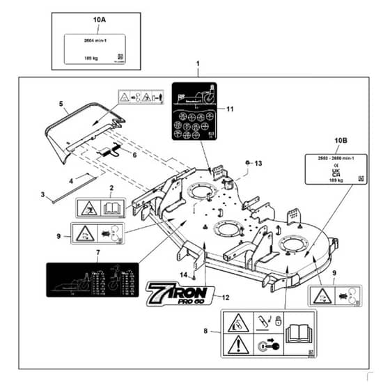 John Deere 1575 - PC12159 - Mower Deck (030001 - ) - ST946280