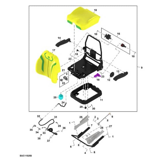 John Deere 1580 - PC12160 - Seat - ST1065047