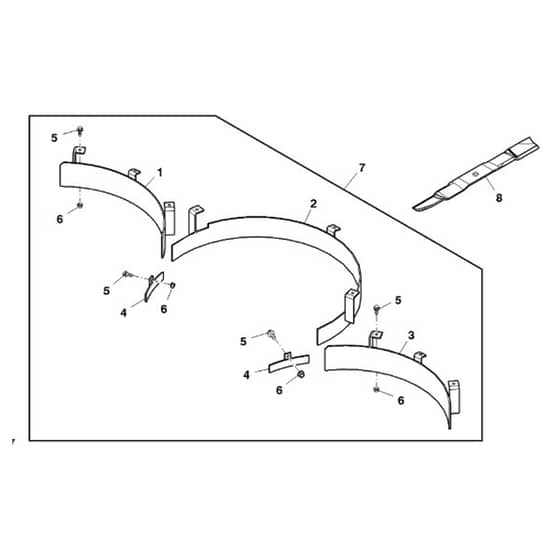 John Deere 1580 - PC12160 - Mulch Kit ( - 100000) - ST1077761
