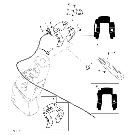 John Deere 1580 - PC12160 - Throttle Control - ST771886