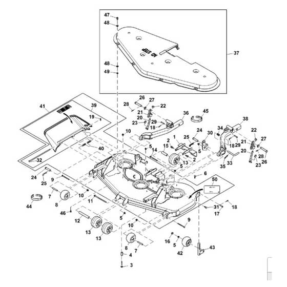 John Deere 1580 - PC12160 - Mower Deck ( - 030000) - ST786324