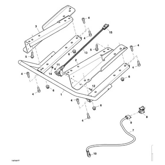 John Deere 1580 - PC12160 - Seat Slide - ST790425