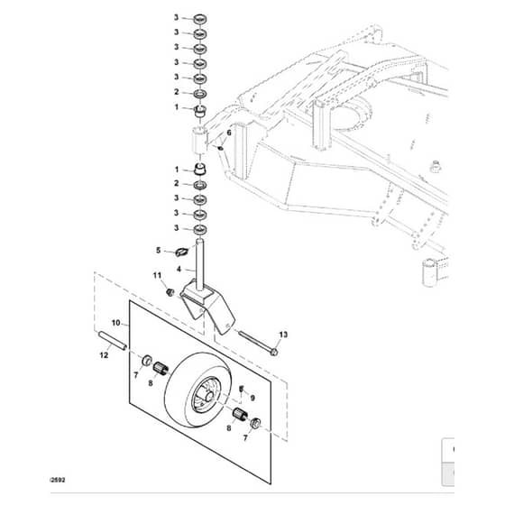 John Deere 1580 - PC12160 - Caster Wheels ( - 100000) - ST850195