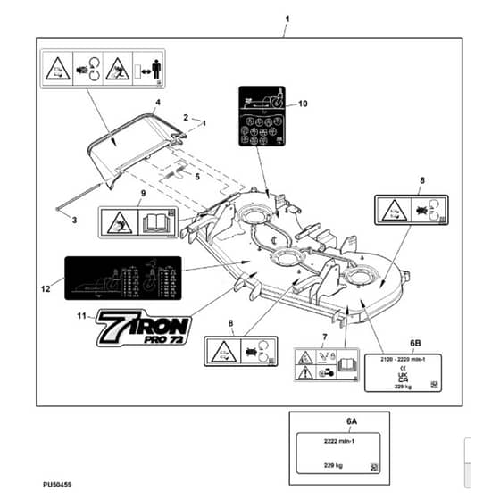 John Deere 1580 - PC12160 - Mower Deck (030001 - ) - ST946256