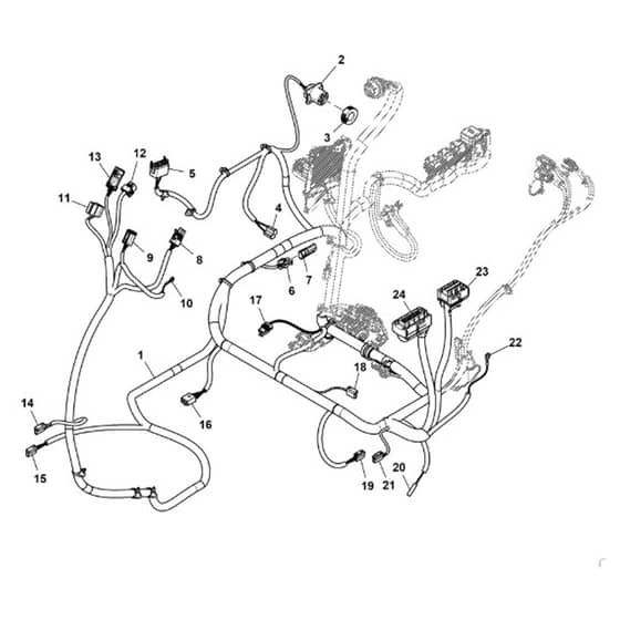 John Deere 1585 - PC12161 - Chassis Wiring (2/3) (070001 - ) - ST1017485