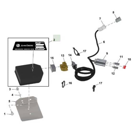 John Deere 1585 - PC12161 - Telematics (110001 - ) - ST1085589