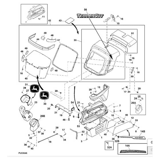 John Deere 1585 - PC12161 - Hood - ST765198