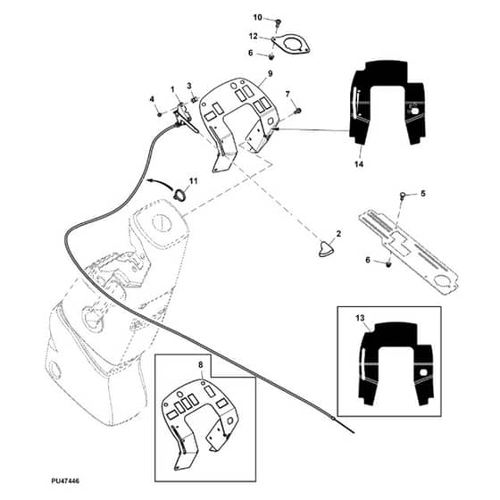 John Deere 1585 - PC12161 - Throttle Control - ST771886