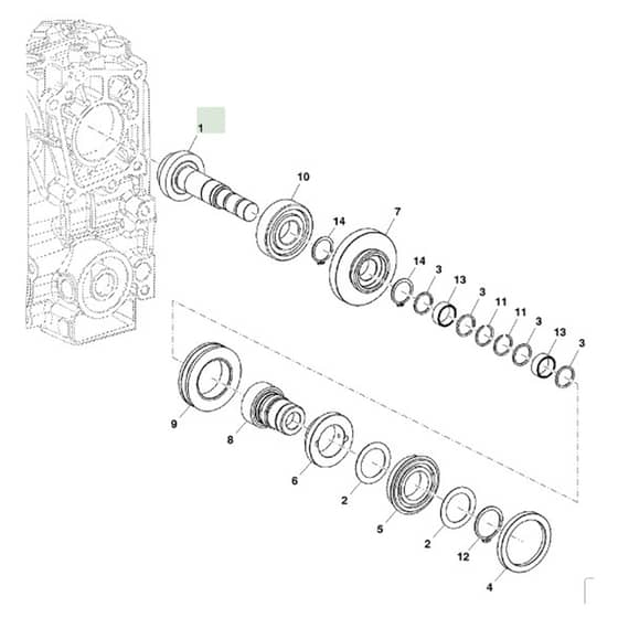John Deere 1585 - PC12161 - Gear Shaft - ST786949